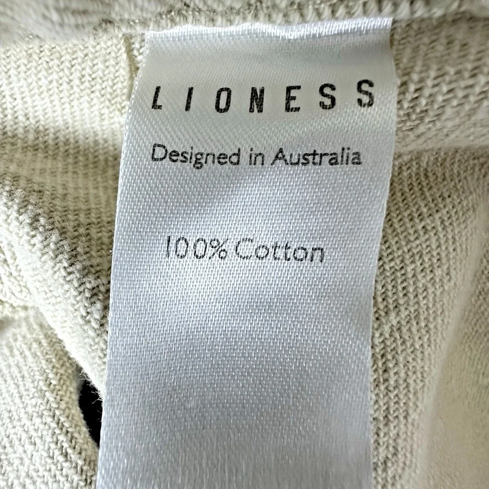 Lioness Women's M Utility‎ Barrel Leg Carpenter Jeans Beige 100% Cotton Workwear